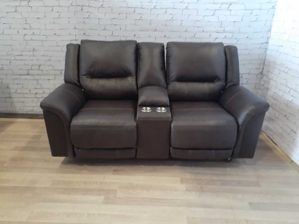 Trasimeno Power Reclining Loveseat with Console - Dark Brown - Gallery Image 4